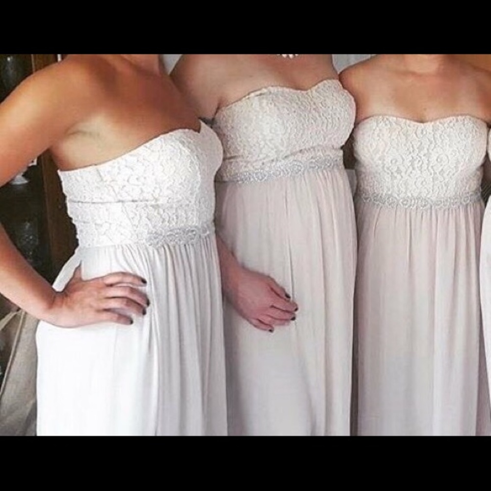 Full length blush dress